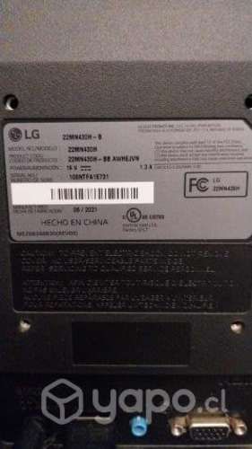 Monitor Gamer LG 22mn430h Led 21.5 Negro 100v/240v