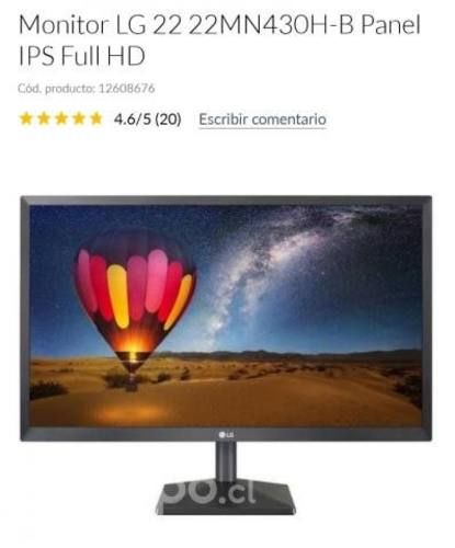 Monitor Gamer LG 22mn430h Led 21.5 Negro 100v/240v