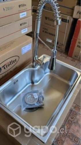 Kit monomando + lavaplatos premium- acero ss304 ma