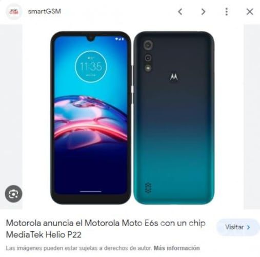 Celular Motorola Modelo E6 S Blue