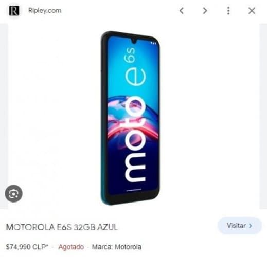 Celular Motorola Modelo E6 S Blue
