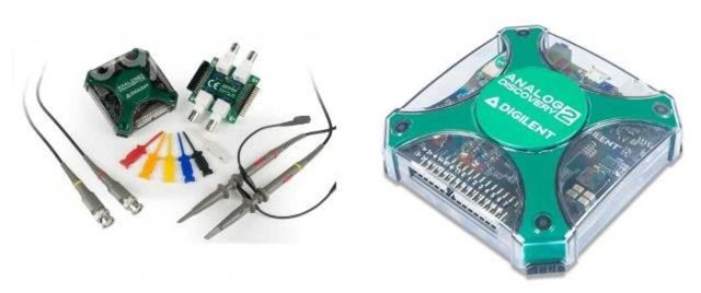 Osciloscopio diligent analog discovery 2