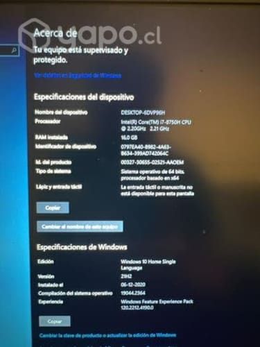 Asus Rog Strix Scar GL703GM usado