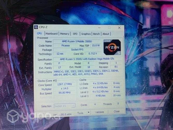 Notebook HP 245 G7 Ryzen 5 3500U/8GB/256 SSD /1TB