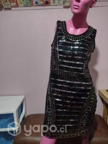 Vestido lentejuelas negro