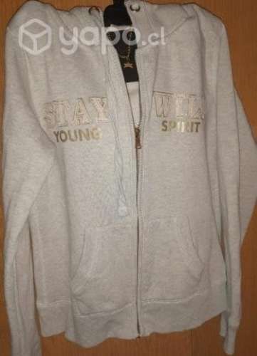 Lindo poleron dama capuchón con chiporro, talla M