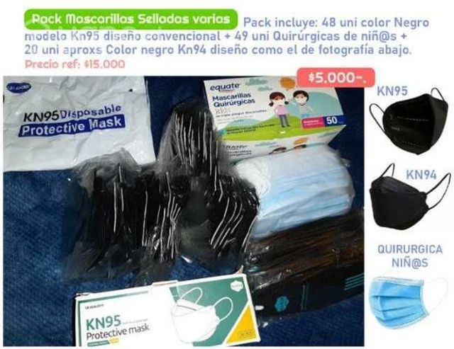 Mascarillas Niños y adultos packs NUEVAS Selladas