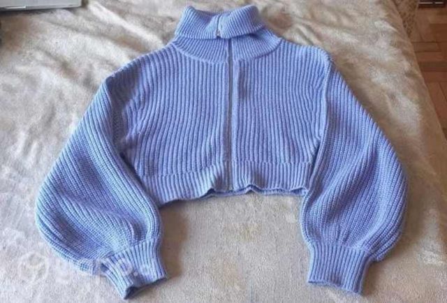 Chaleco lila crop talla s