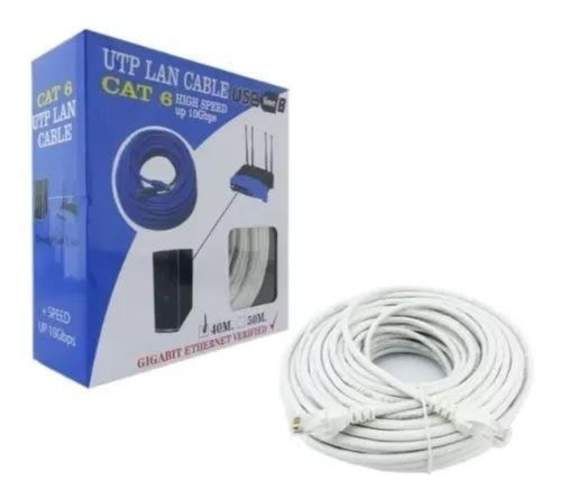 Cable De Red Ethertnet 50 Metros Rj45 Categoria 6