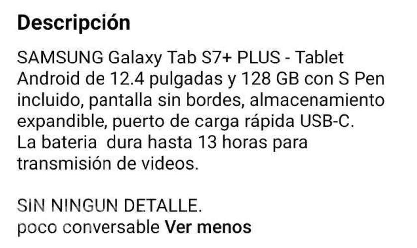 Tablet Samsung s7