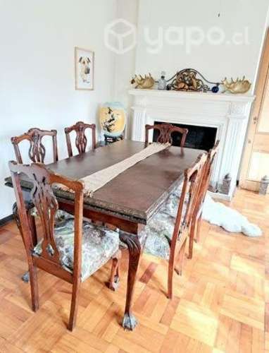 Comedor Antigüo Original Chippendale,6 Sillas