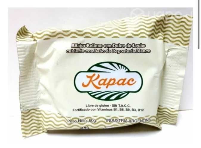 Alfajor kapac blanco 6 unidades