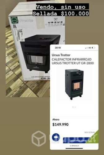 Estufa a gas nueva sin uso y sellada