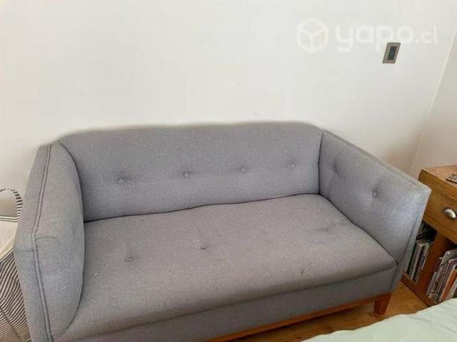 Sofá gris 2 cuerpos