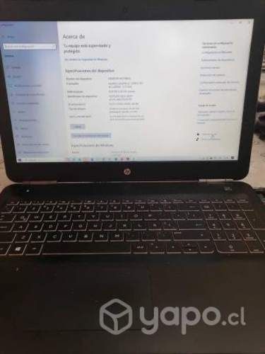 Notebook HP Pavilion 15-bc301la