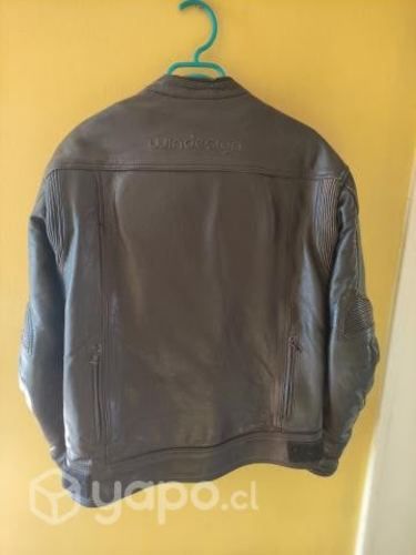 Chaqueta motorista cuero original con protección
