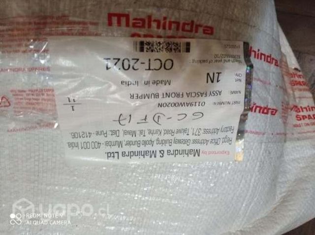 Parachoques del Mahindra