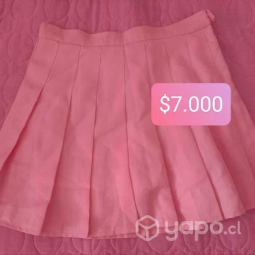 Falda Tableada Rosada