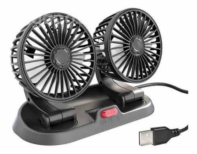 Mini Ventilador Usb Doble Sobremesa 5 Aspas Portat