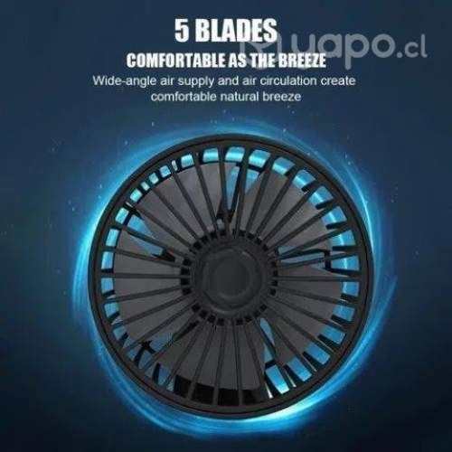 Mini Ventilador Usb Doble Sobremesa 5 Aspas Portat