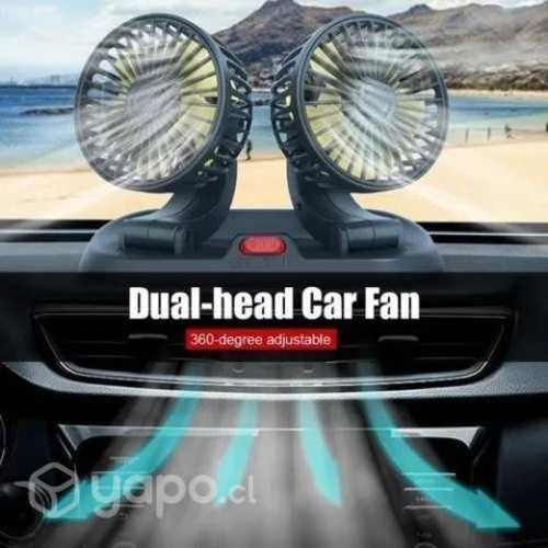 Mini Ventilador Usb Doble Sobremesa 5 Aspas Portat