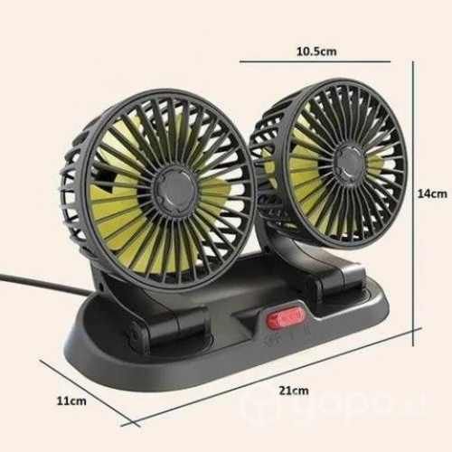 Mini Ventilador Usb Doble Sobremesa 5 Aspas Portat