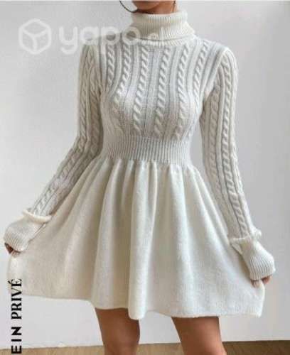 Vestido tejido blanco