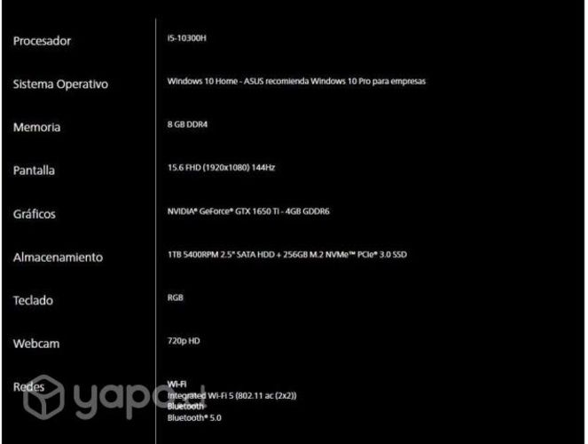 Asus tuf gaming f15 fx506li / intel i5 16gb RAM