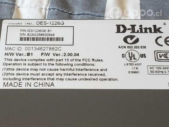 Switch Gigabite DLINK DES-1226G