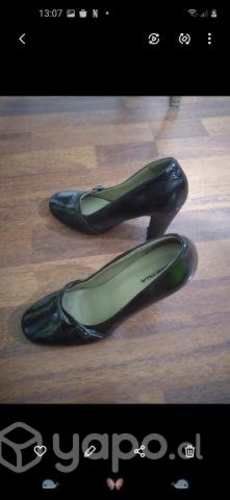 Tacones Charol Marrón Obscuro