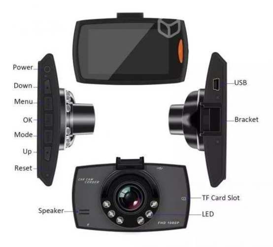 Camara Para Automovil Seguridad Dash Cam Full HD