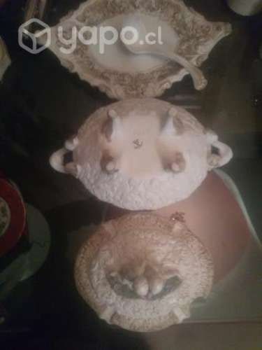 Antigua sopera capodimonte porcelana italiana