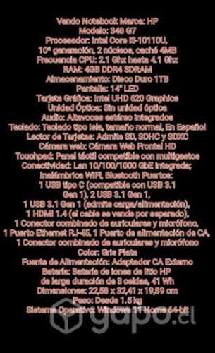 Notebook HP muy poco uso