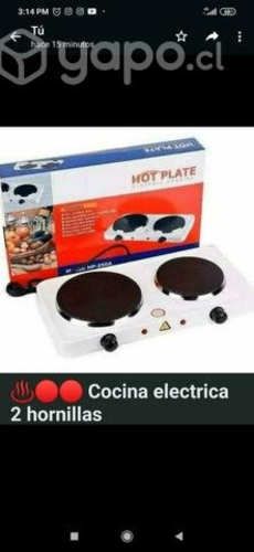 Cocina electrica dos hornillas