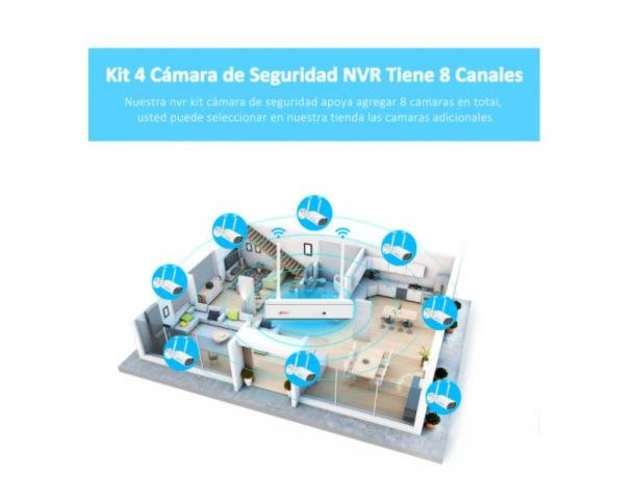 Kit Cámaras De Seguridad Inalámbricas Nvr 1tb 3mp