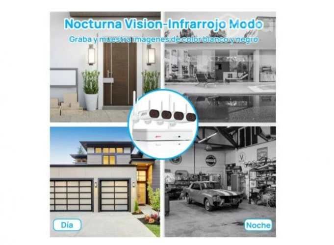 Kit Cámaras De Seguridad Inalámbricas Nvr 1tb 3mp