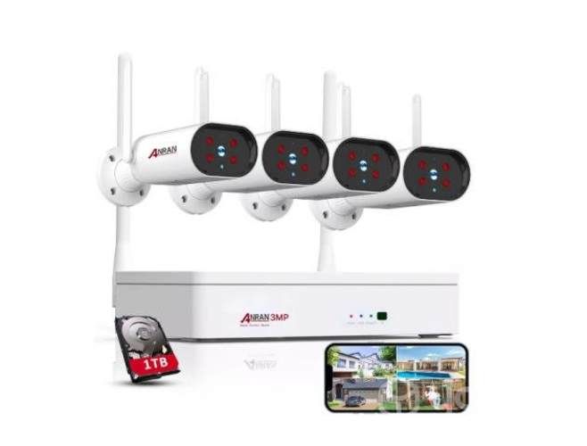 Kit Cámaras De Seguridad Inalámbricas Nvr 1tb 3mp