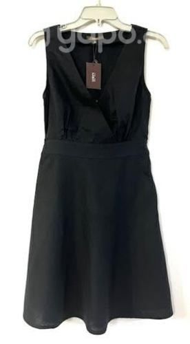 Vestido 60% Lino Marca Mor Talla 40 O S Negro