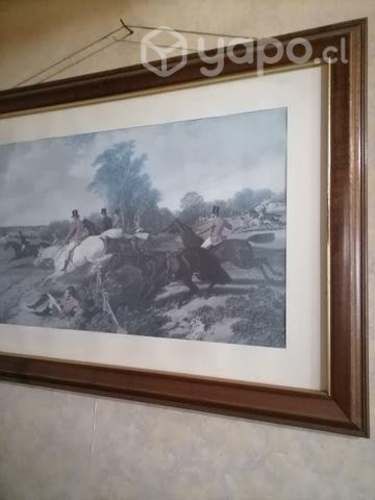 Cuadro grande cazadores de zorro