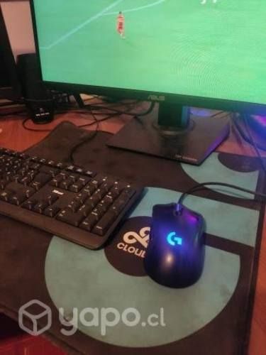 Mouse gamer + mousepad Logitech
