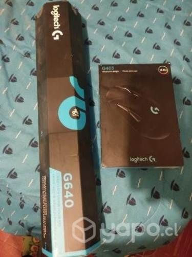 Mouse gamer + mousepad Logitech