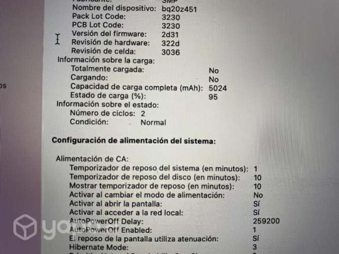 MacBook Pro 2017 batería nueva