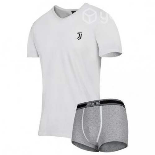 Juventus Pack Camiseta y BOXER Gris Hombre Estampa