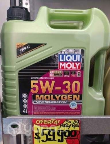 Aceite LiquiMoly 5W-30 MOLYGEN 4 litros y 1 con Ma