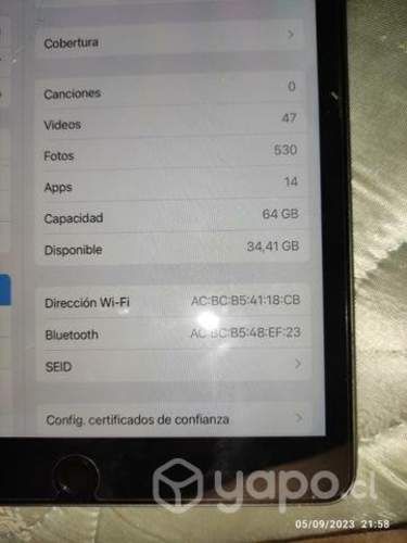 Ipad 9 generacion semi nueva sin detalles