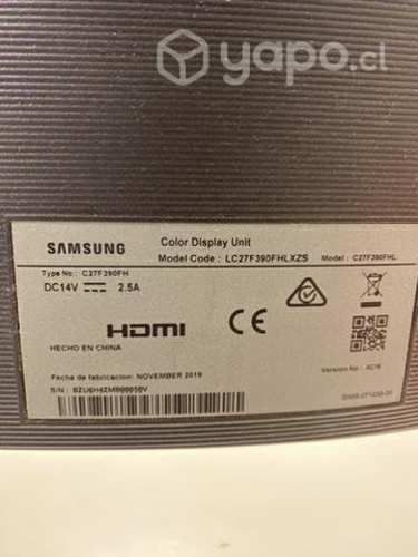 Samsung monitor led 27 curvo fhd 1920x1080