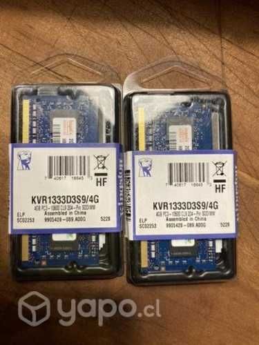 Memorias reemplazadas de un MacBook Pro