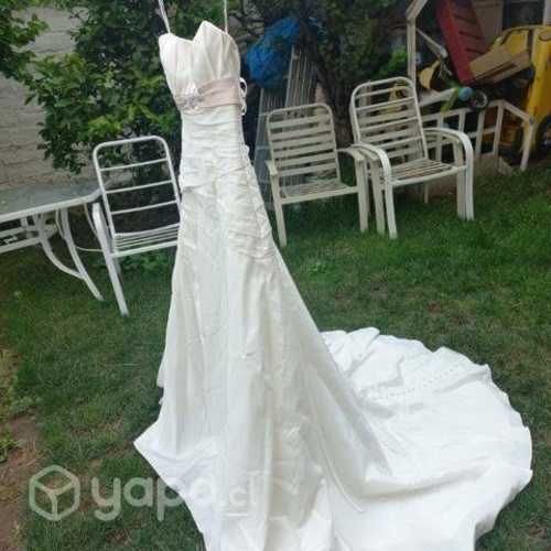 Novia vestido largo con cola tallaS/M5
