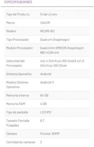 Xiaomi Redmi note 10C 64B - BLUE