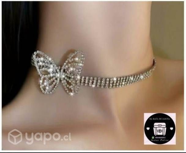 Gargantillas con diamantes fantasia